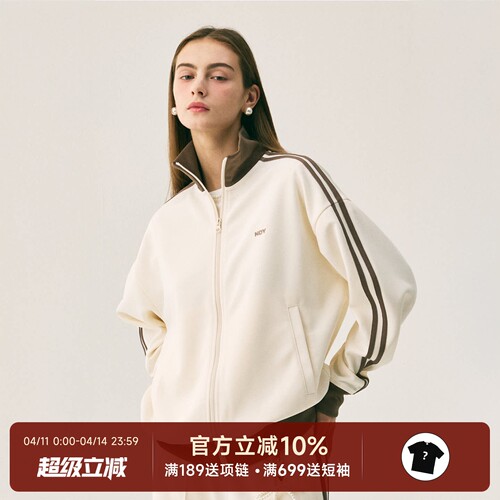 Nerdy25FW串标薄款拉链夹克外套