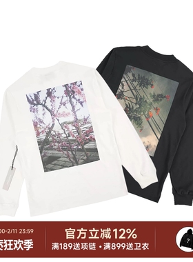 阿伦777 Fear Of God FOG Essentials 19FW相片花卉长袖T恤情侣
