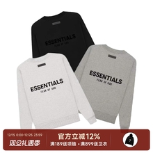 阿伦777 Fear Of God Essentials 22SS植绒背标双标圆领卫衣套头