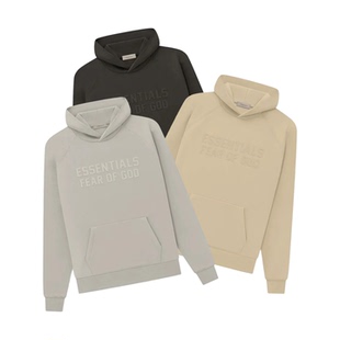 Fear 23SS压花胶印字母卫衣加绒帽衫 Essentials God 阿伦777
