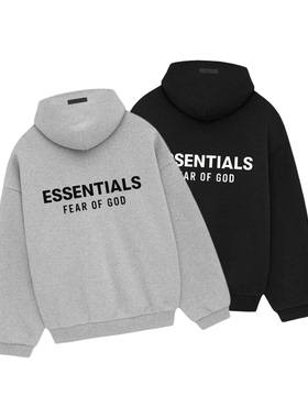 阿伦777 Fear of God Essentials 24Fall Holiday加绒卫衣帽衫男