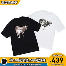 阿伦777 Stussy Grassfed Tee 24SS奶牛logo动物印花图案短袖T恤