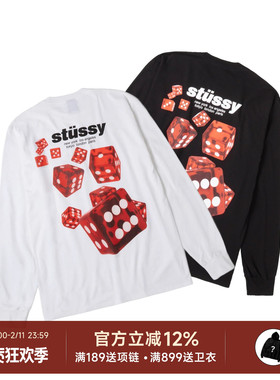 阿伦777 Stussy Rollers LS Tee 25SS新款红色骰子长袖薄款T恤男