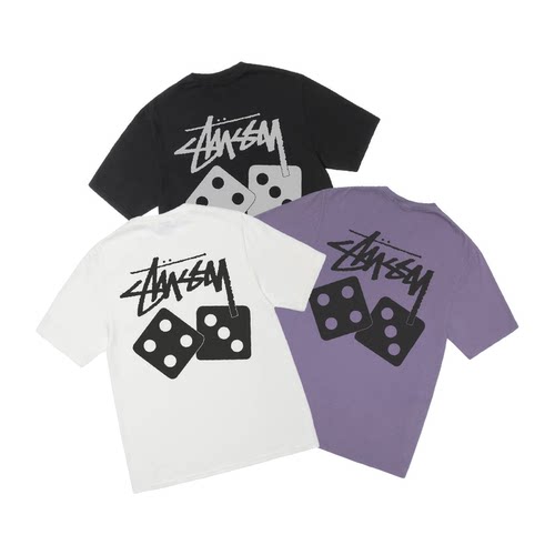 Stussy25SS新款骰子短袖