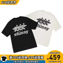 阿伦777 Stussy Surfwalk Tee 24SS冲浪人字母印花logo短袖T恤男