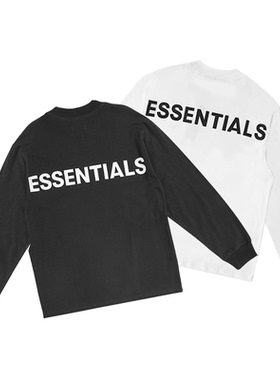 阿伦777 Fear Of God FOG Essentials 19FW反光3M字母长袖T恤男