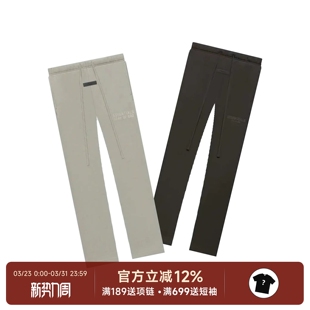 Fear 23SS字母logo加绒直筒束脚长裤 Essentials God 阿伦777