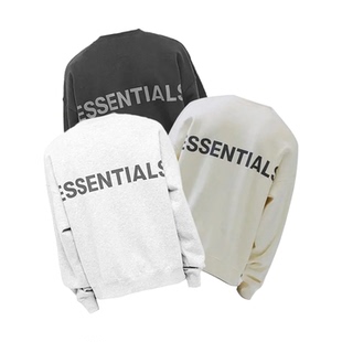 Essentials 阿伦777 God 19FW反光3M字母加绒圆领卫衣男 Fear