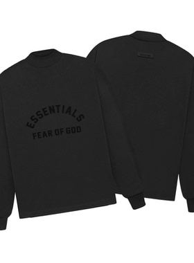 阿伦777 Fear of God FOG Essentials 23SS圆弧形暗黑logo长袖T恤