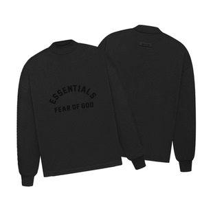 God FOG Essentials T恤 阿伦777 23SS圆弧形暗黑logo长袖 Fear