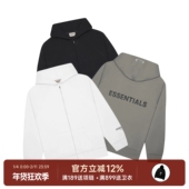Fear 20SS袖 阿伦777 God Essentials 口反光字母拉链帽衫 卫衣