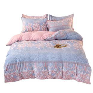 秋冬被套单件双面加绒牛奶珊瑚法兰绒床单被罩毛绒加厚被单四件套