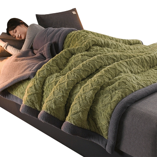 塔芙绒毛毯冬季加厚盖毯保暖被子珊瑚绒沙发小毯子午睡办公室秋冬