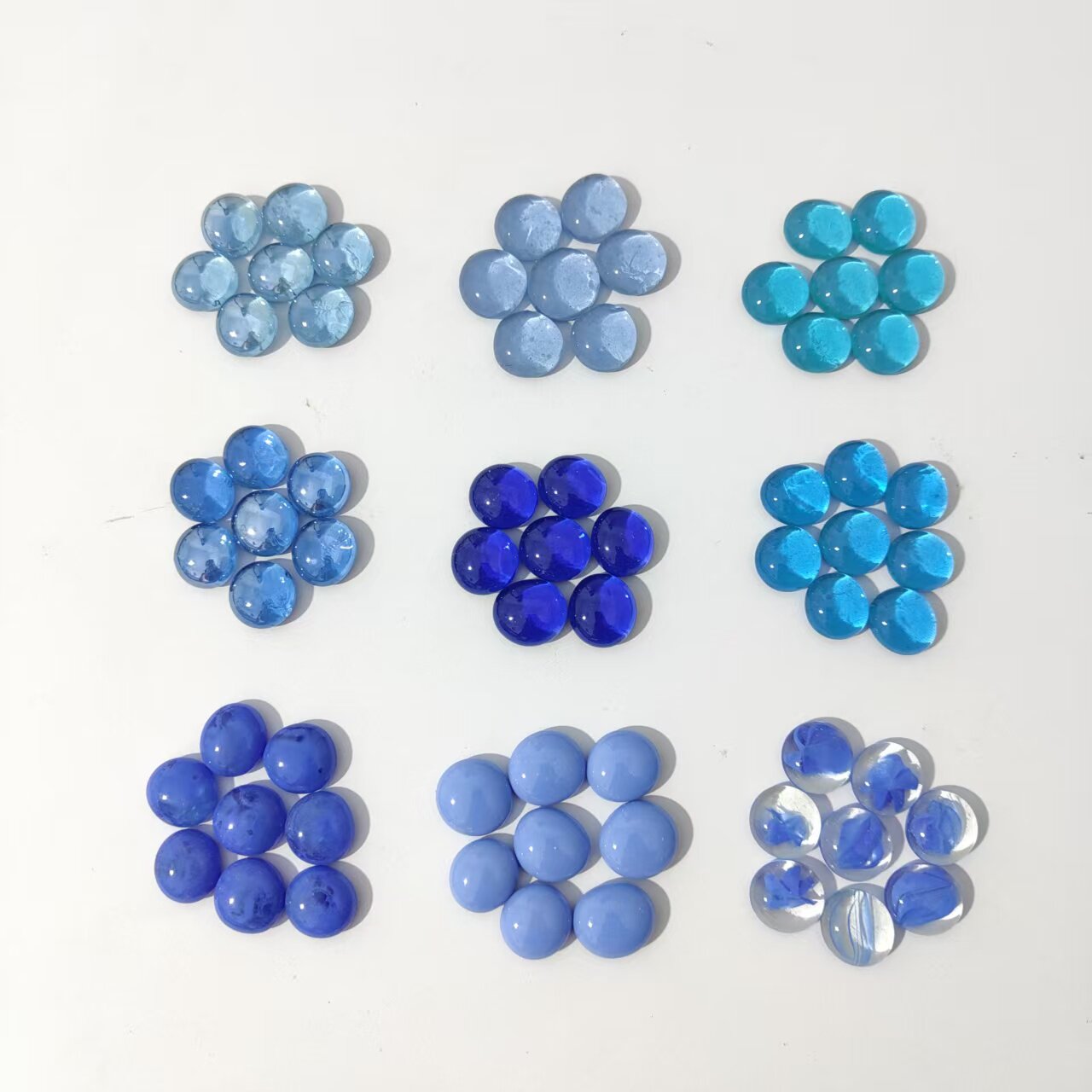 【全店满9.9包邮】玻璃扁珠DIY围棋子教具透亮水晶石鱼缸造景装饰