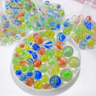 14/16/19/25mm花心玻璃溜球跳棋幼儿园夹珠子游戏机专用玻璃弹珠