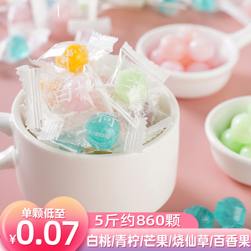 网红水蜜桃千纸鹤水果糖硬糖