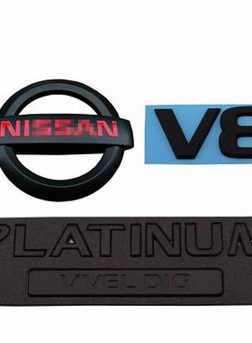 适用途乐y62车标 黑色英文字母标后尾箱叶子板V8排量改装高配标志