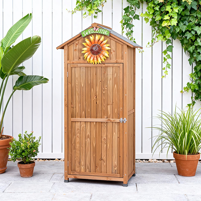户外实木工具房储物柜子露天庭院阳台防水防晒杂物园艺杂物收纳箱,住宅家具,户外储物柜,淘宝优惠券,粉丝福利购,淘宝优惠卷
