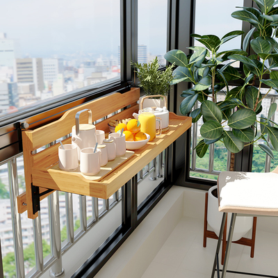 窗户边悬挂吧台桌【实木品质一绝