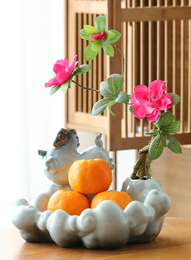 桌面收纳盒茶几烟灰缸装饰摆件