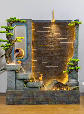 办公室餐厅水幕墙庭院水系摆件