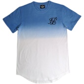 都市潮流渐变纯棉圆领短袖 blue gradient 欧美街头时尚 shirt