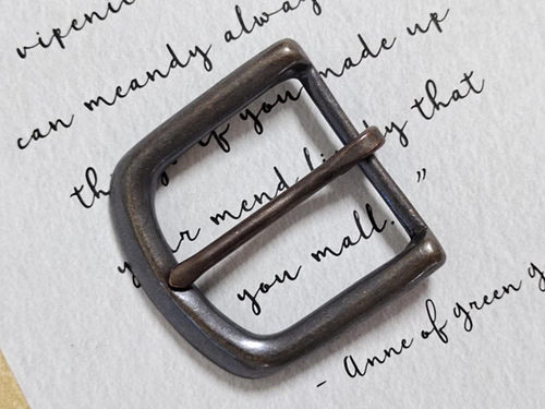 新款美式复古经典/实心紫铜皮带扣 贝克汉姆扣 单针内径38mm.