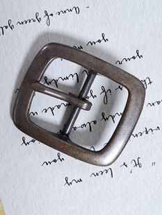 贝克汉姆扣 新款 实心紫铜皮带扣 复古经典 单针内径40mm 美式