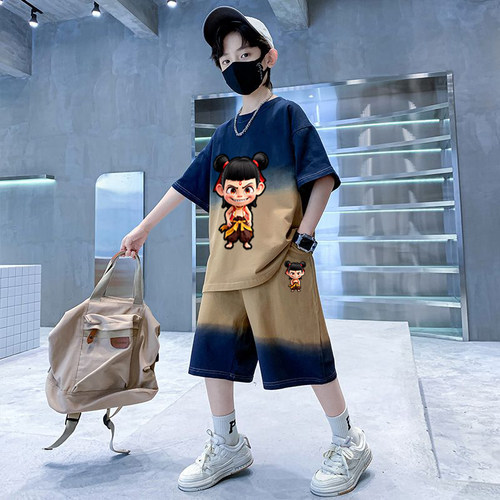 哪吒魔童敖丙男童夏季短袖套装
