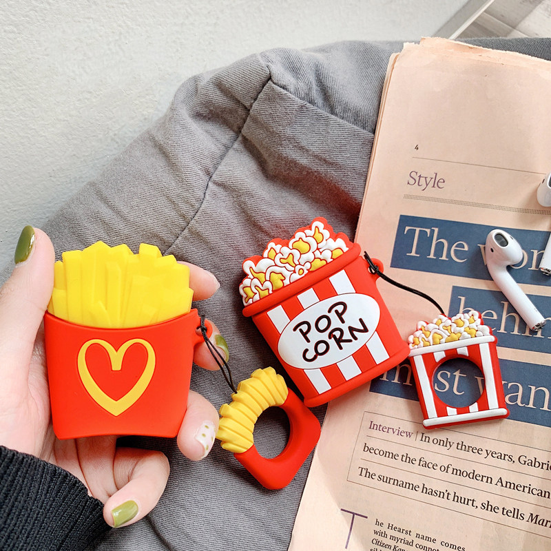 Popcorn with French fries AirPods smart cover Bluetooth wireless Headphone sets silica gel Two generations Lanyard loversin the 3C Digital Accessories,  MP3/MP4 Fitting , Headphone Accessories  category - from Buy2taobao.com to provide professional Taobao agent buy service
