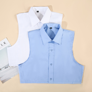 假衣节约领子男款 假领子衬衫 饰百搭女士毛衣男士 装 白色衣领春秋季