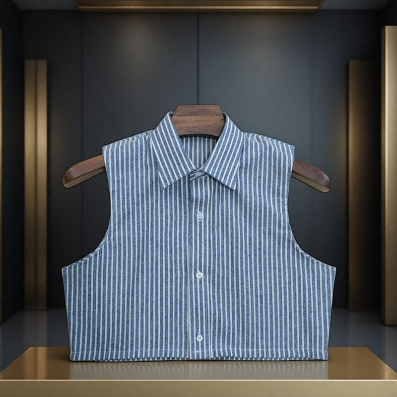 打底秋冬条纹装饰领百搭