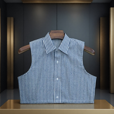 打底秋冬条纹装饰领百搭