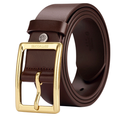 七匹狼官方正品头层牛皮腰带男士