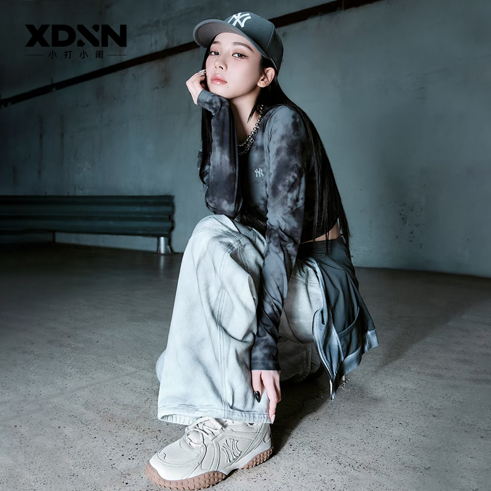 MLB双色鞋带男女情侣薄底鞋