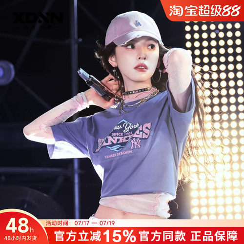 MLB男女情侣复古胶片凉感T恤