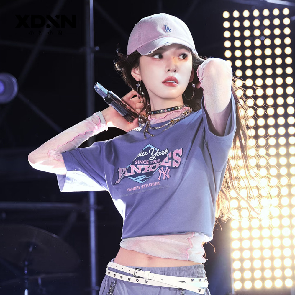 MLB男女情侣复古胶片凉感T恤图片
