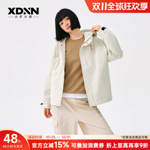 MLB25秋季 男女情侣连帽纯色防风防泼水百搭休闲夹克外套WJB01 新款