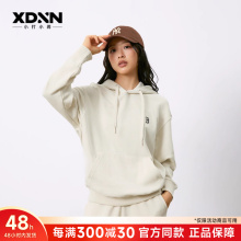 MLB新款卫衣潮流休闲情侣小LOGO纯色男黑色连帽套头女宽松连帽