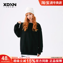 MLB 25秋季卫衣蛇年CNY男卡通套头衫女印花宽松圆领运动上衣MTQ01