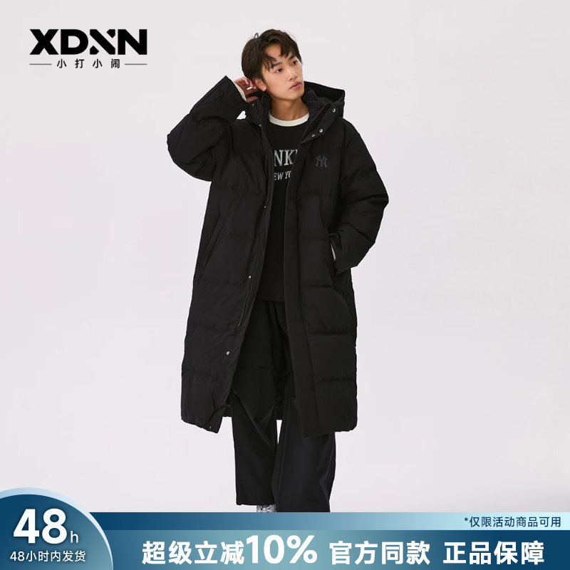 mlb冬季长款黑色中性外套