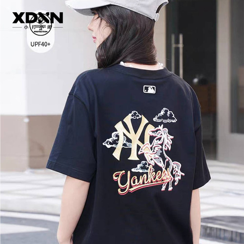 MLB 26春季CNY马年限定上衣男女印花宽松短袖圆领T恤TSQ02.