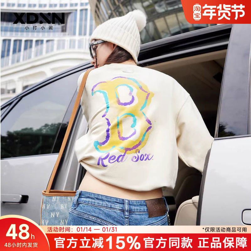 MLB 26春季NY涂鸦字母大标男女情侣运动圆领卫衣套头上衣MTB32,运动服/休闲服装,运动卫衣/套头衫,淘宝优惠券,粉丝福利购,淘宝优惠卷