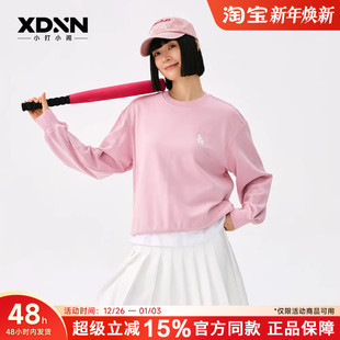 男女情侣纯色宽松内搭刺绣圆领长袖 MLB 新款 25秋季 卫衣MTB01 正品