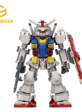 SETbricks万代Robot魂R魂RX-78-2机甲小颗粒拼装积木益智儿童玩具
