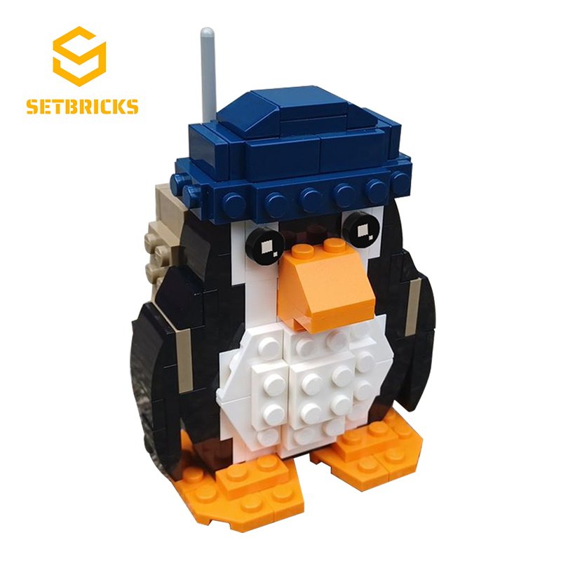 setbricks创意高砖企鹅小颗粒拼装积木儿童生日礼物塑料益智玩具