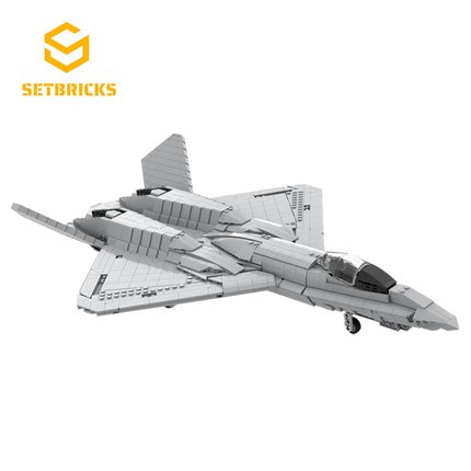 SETbricks美国YF-23黑寡妇II战斗机模型小颗粒拼装积木益智玩具