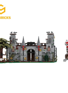 SETbricks影视建筑风云际会场景房子模型小颗粒拼装积木益智玩具