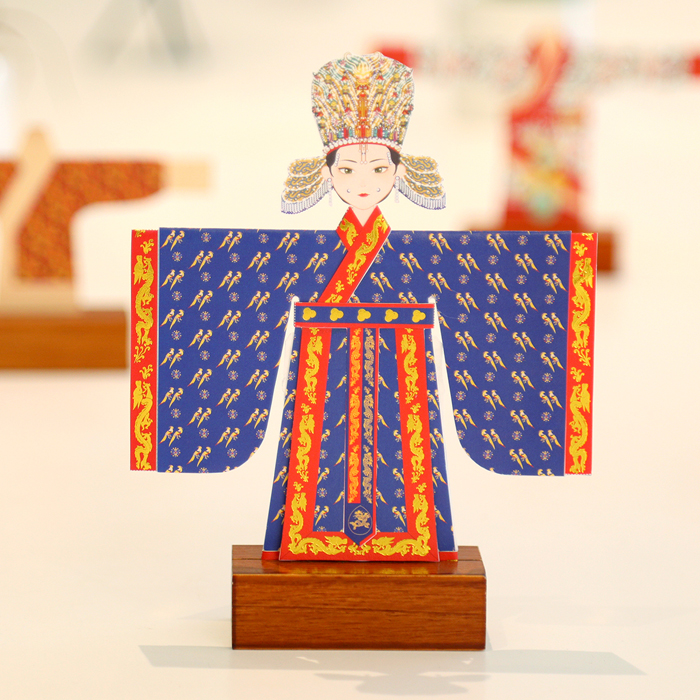 龙小伊文创*章服之美翟衣宋皇后折纸剪纸汉服手工diy礼物美术作业