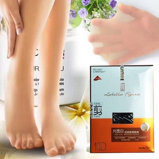 Labella Figura拉贝拉L857光透白任意剪慕斯袜10D小T档连裤丝袜子